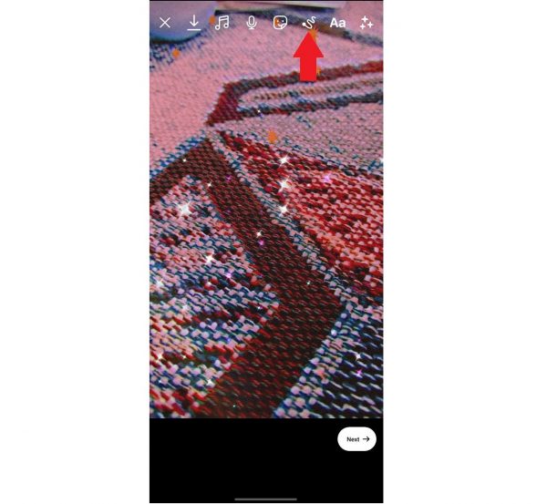 Tap on the doodle icon