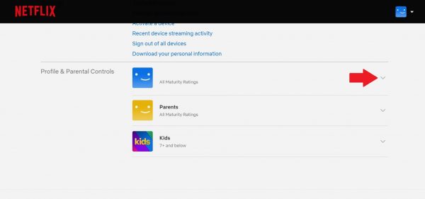 Under Profile & Parental Controls, select your profile