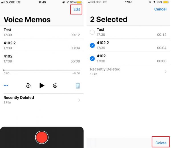 Deleting Voice Memos helps clear "Other" storage on iPhone
