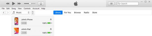 iTunes device detection