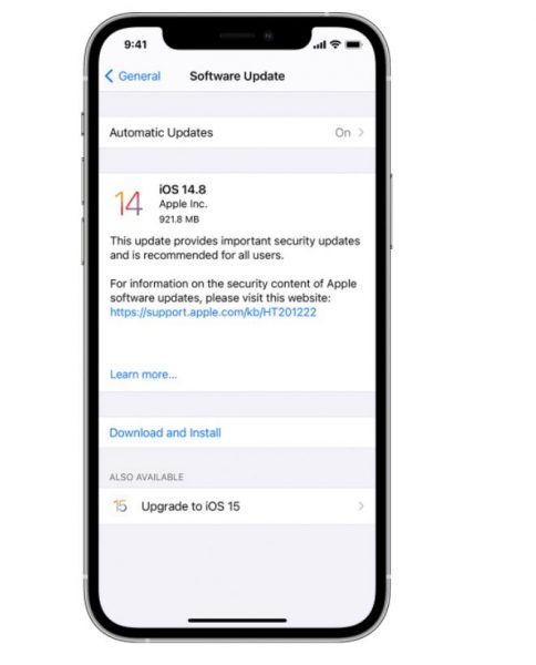 Check for an additional iOS update