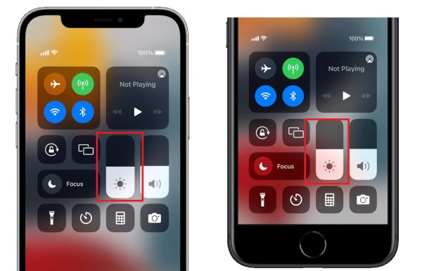 Lower the sreen brightness to keep your iPhone battery from draining fast