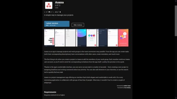 Asana App On UpToDown 600x337 