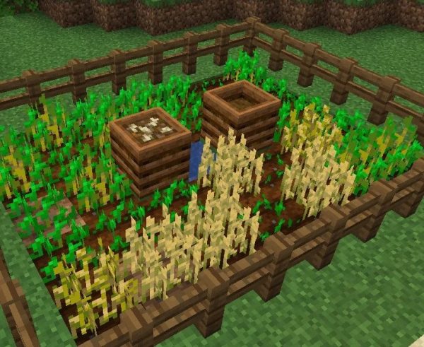 Two composters in Minecraft