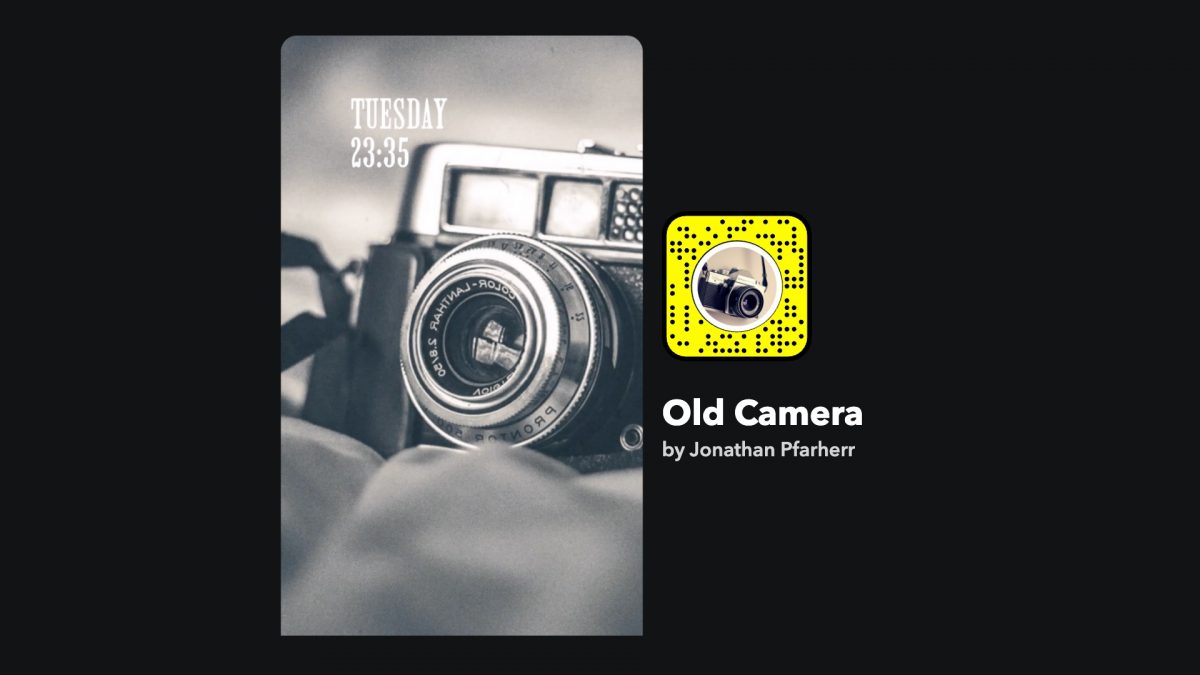cutest snapchat filters: Old Camera Lens