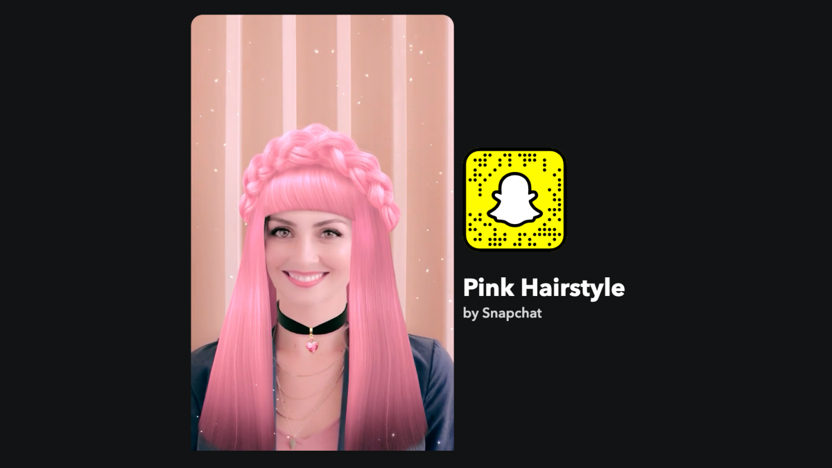 Best Snapchat Filter: Pink Hairstyle