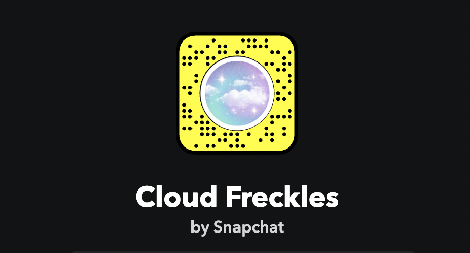 Popular Snapchat Filter: Cloud Freckle