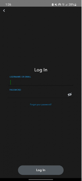 Snapchat dark mode enabled on Android