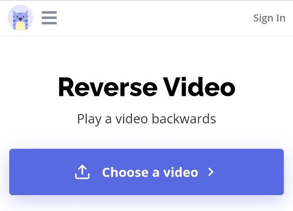 Tap Choose a video