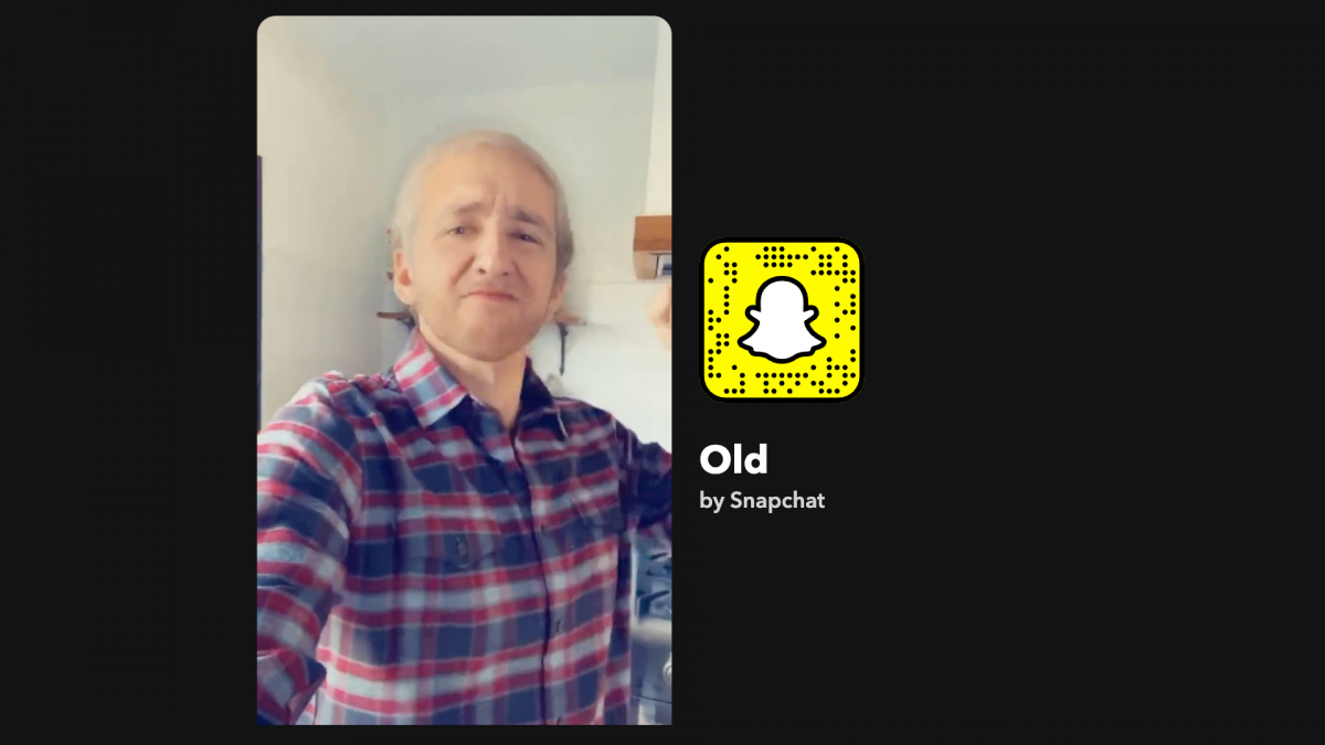 popular snapchat filter: old age