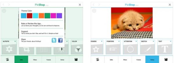 PicShop Lite is a photo editor with many brush options