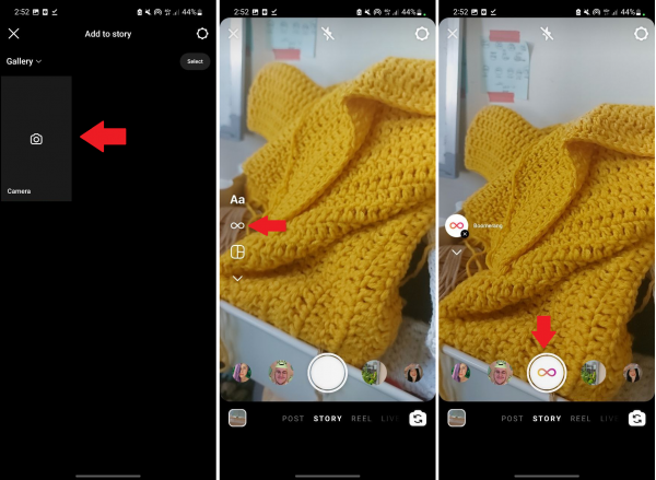 how to make a Boomerang on Instagram
