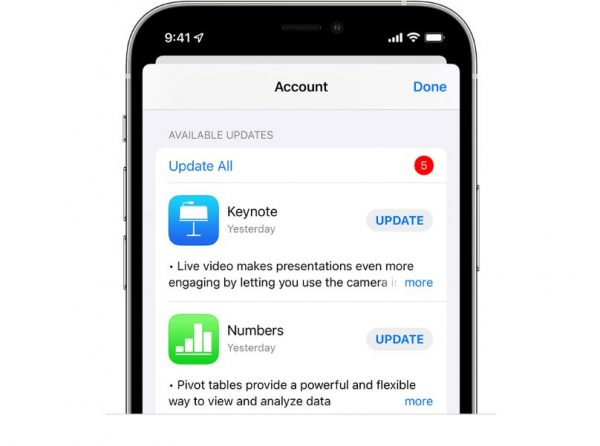 how to update an app on an iPhone