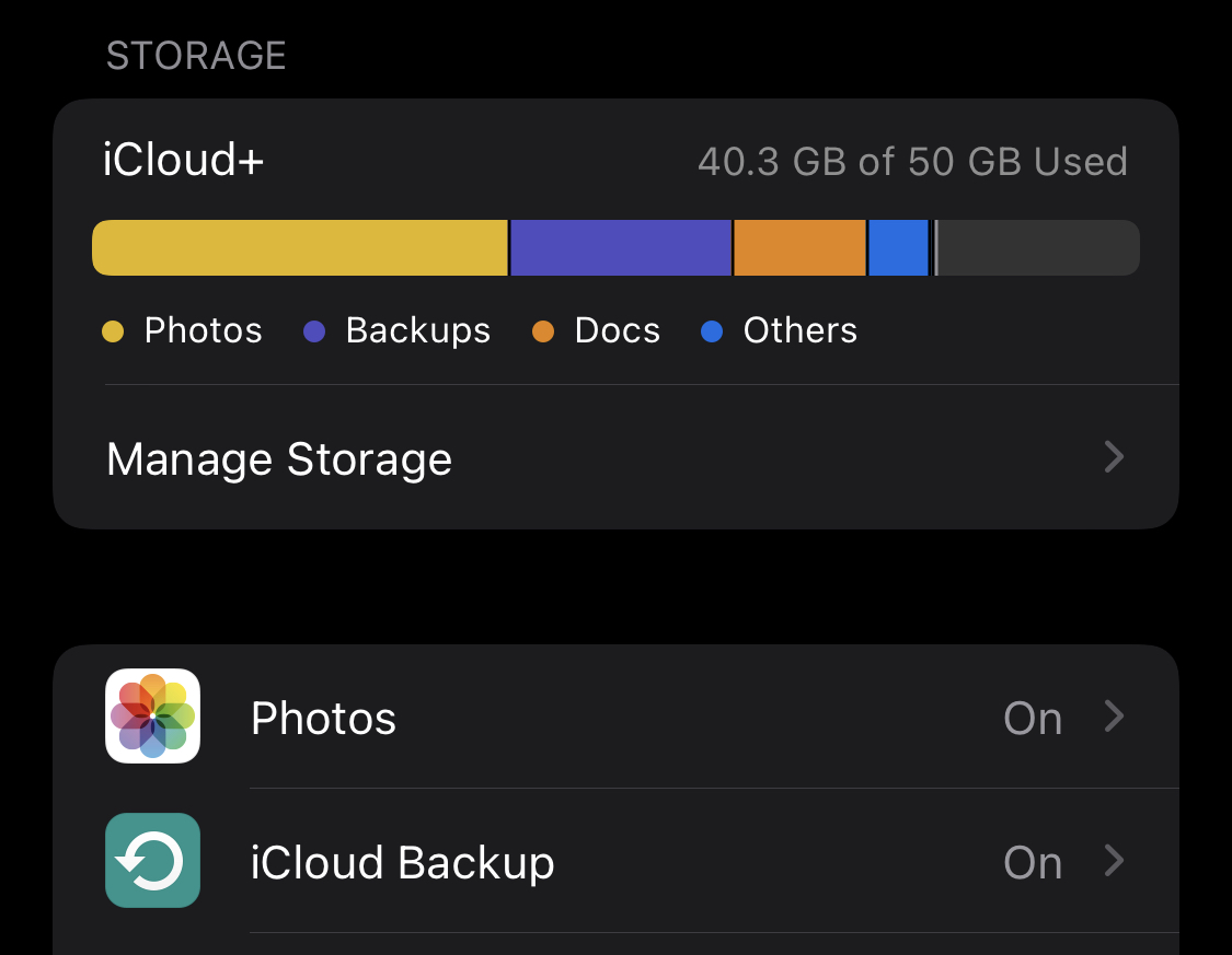 iPhone not sending pictures: Turn on iCloud photo backup