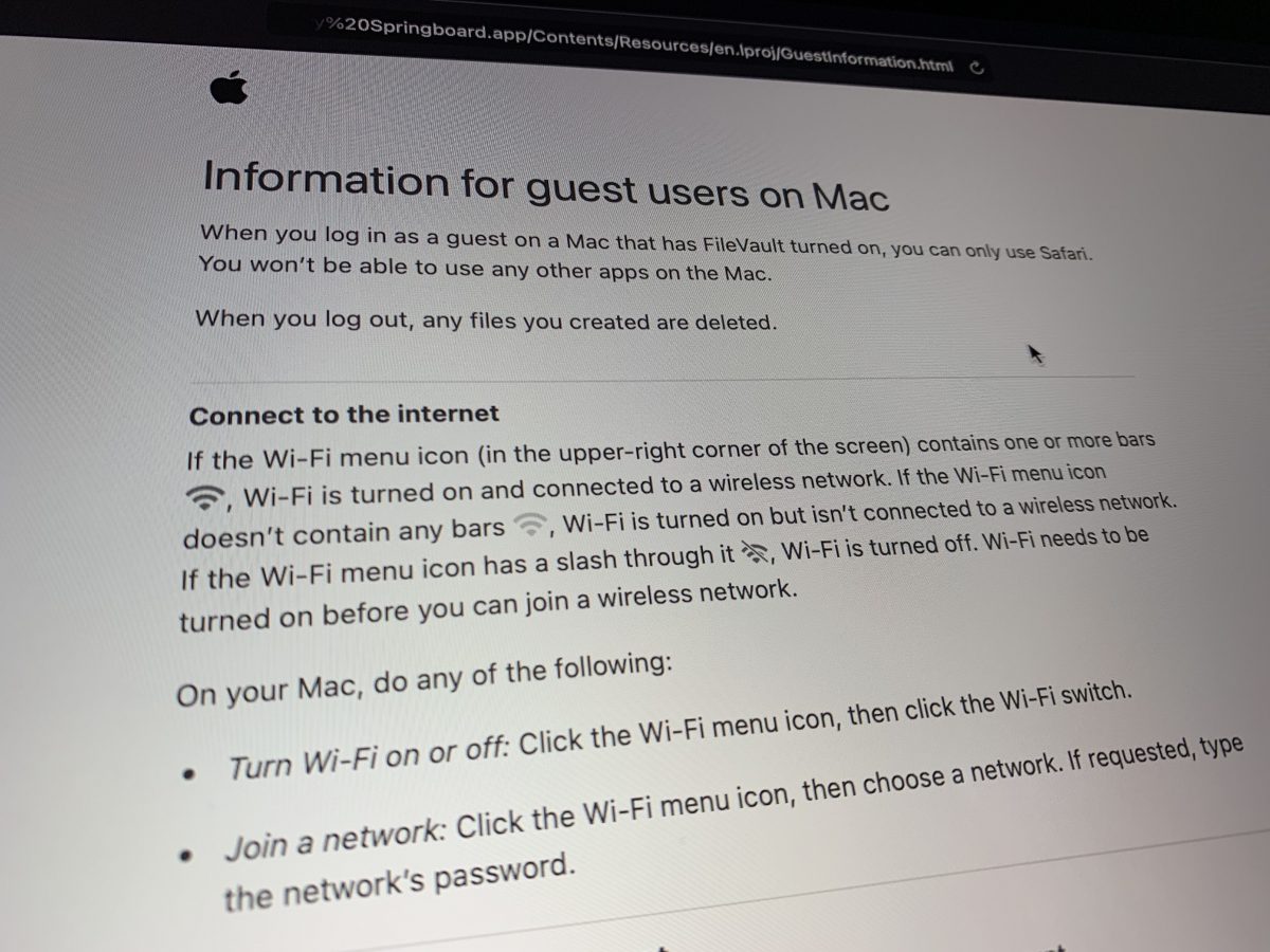 Guest User Mode on Macbook
