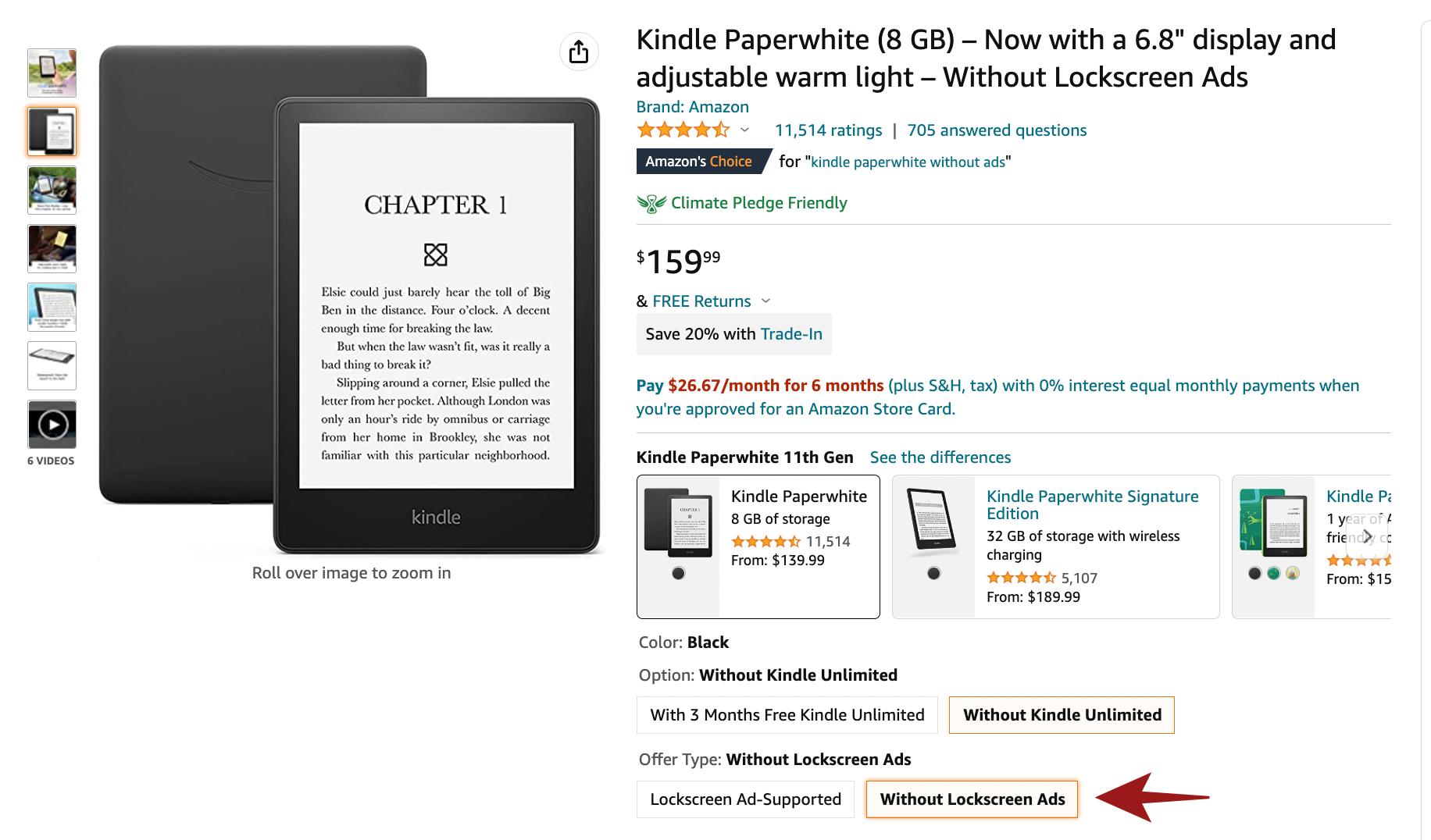 How to get ad supported kindle vs no ads?