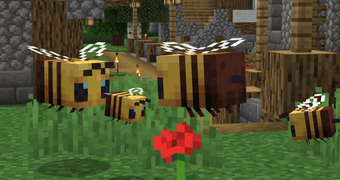 How to Make a Minecraft Bee Farm to Automatically Harvest Honey