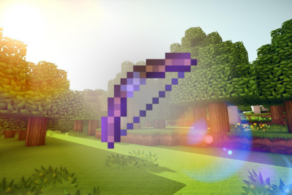 an enchanted bow in Minecraft