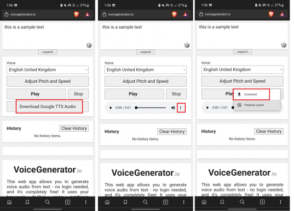 How to use voicegenerator.io