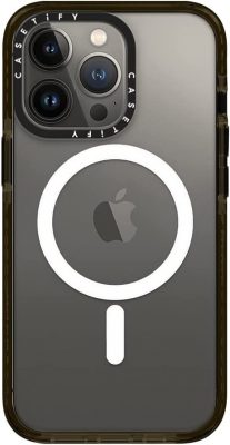 An iPhone 13 in a phone case