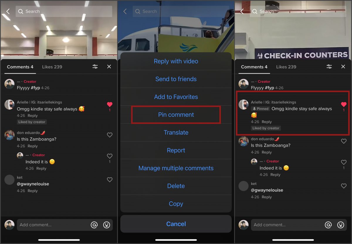 How to Pin Comment on TikTok?
