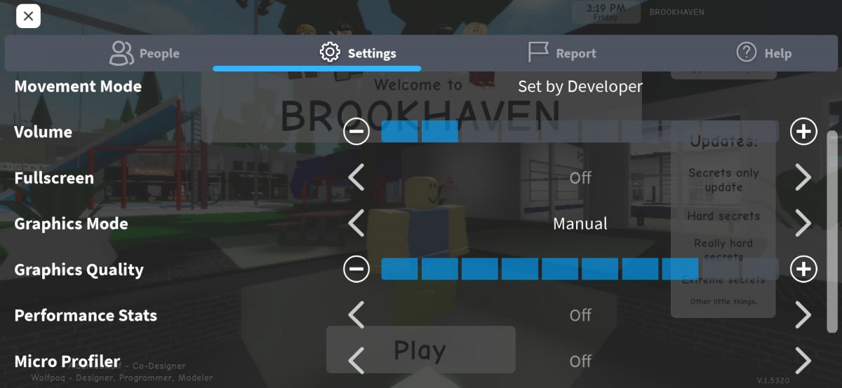 Enabling Manual Graphics mode on Roblox