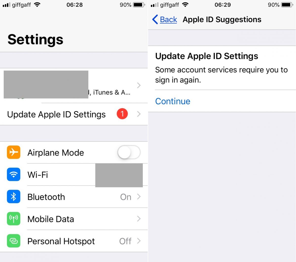 why won't my update apple id settings work