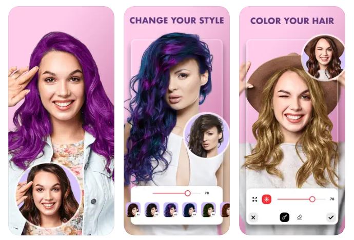change your hair color app video