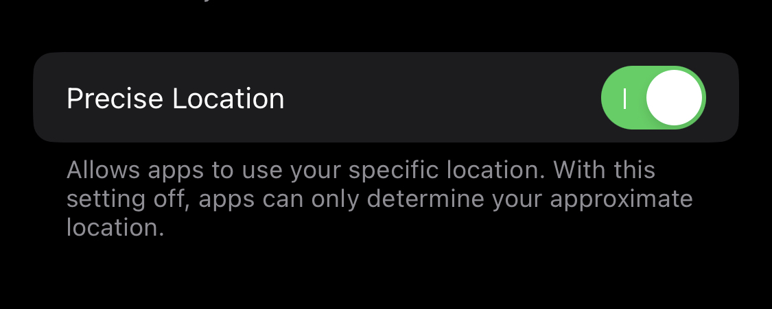 No Location Found on iPhone: Turn Precise Location On