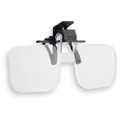 Magna-flip Clip on Flip up Magnifiers, +2.50 Power Converts Distance Glasses  and Into Reading and Computer Glasses 