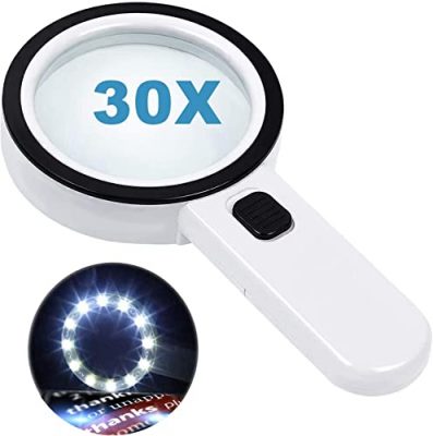  Home-organizer Tech 5X Illuminated Jewelers Loupe, LED Coin  Magnifier with Light Scale Loupe Magnifying Glass Eye Lens for Diamonds,  Gems, Coins, Engravings : Arts, Crafts & Sewing