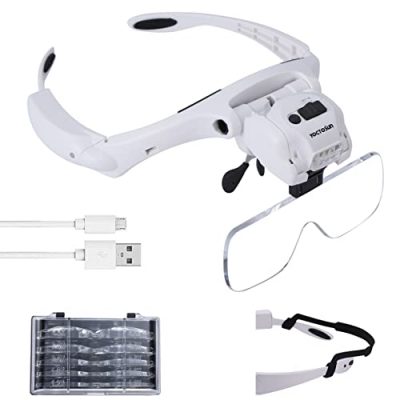 Headband Magnifier With Double LED Light