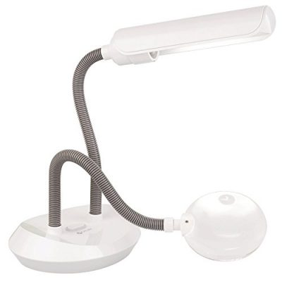 OttLite® LED Clip & Freestanding Magnifier Lamp