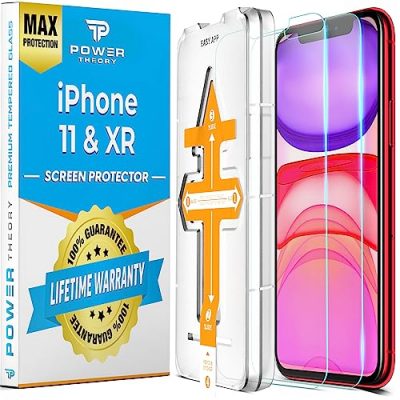 Power Theory Designed for iPhone 14 Pro Screen Protector with Camera Lens Protectors and Easy Install Kit [Premium Tempered Glass]