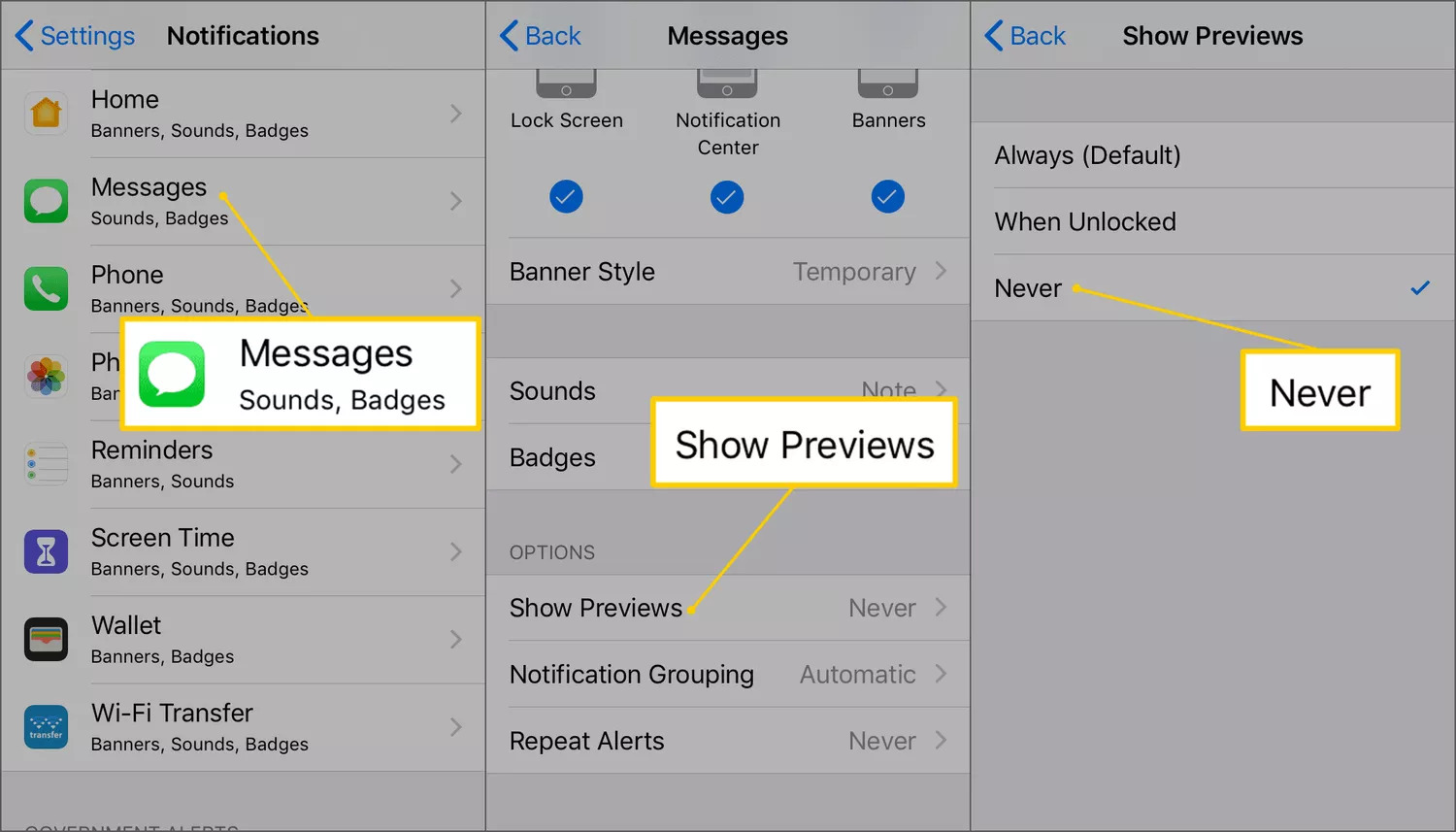 how-to-hide-text-messages-on-iphone