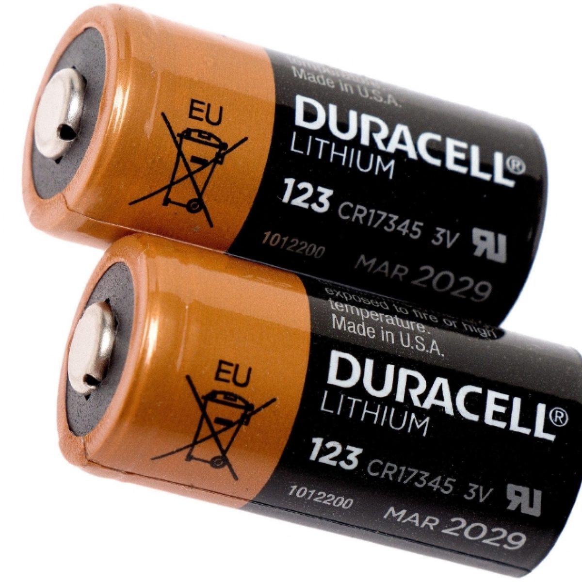 Panasonic CR123 CR123A 3V Lithium Battery 2pk High Capacity 1550mAh