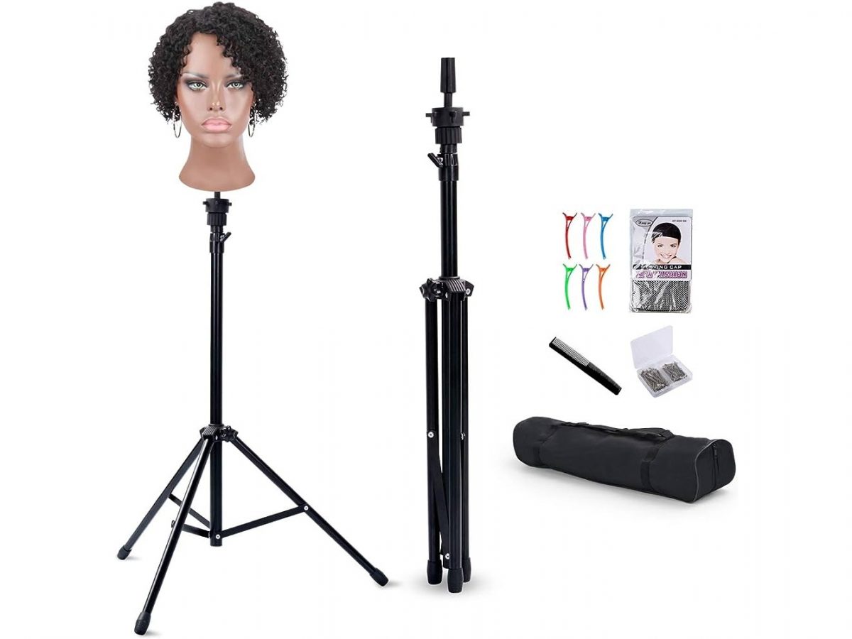 8 Pack Wig Stands Collapsible Wig Head Stand Folding Wig Holder