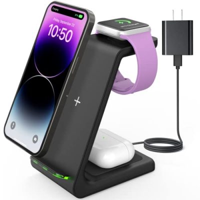 Nomad Wireless Charging Pad for iPhone and Apple Watch Black