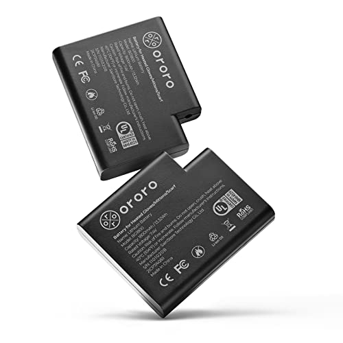 ORORO Rechargeable Battery 7.4V 1800mAh for Heated Gloves/Mittens