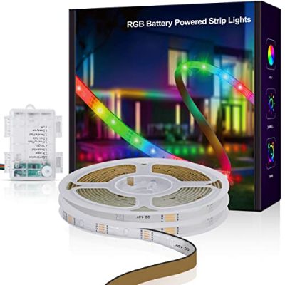 HIKENRI Battery Powered LED Strip Lights, 24-Keys Remote Controlled, DIY  Indoor and Outdoor Decoration, 6.56ft Waterproof