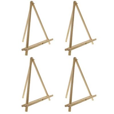  VISWIN 63 Wooden Tripod Display Easel Stand for Wedding Sign,  Poster, A-Frame Artist Easel Floor with Tray for Painting, Canvas, Foldable  Easel - Natural