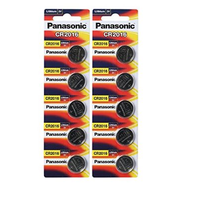 Panasonic CR2016 3 Volt Lithium Coin Battery (10 pcs)