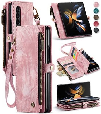 Dteck iPhone XR Case with Zipper Wallet, Painted PU Leather Folio Case 9  Card Slots Wallet Case with Zipper Pocket / Hand Strap for iPhone XR