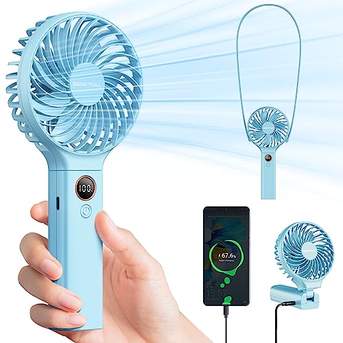 SWEETFULL Handheld Fan - Stay Cool Anywhere with Backup Power