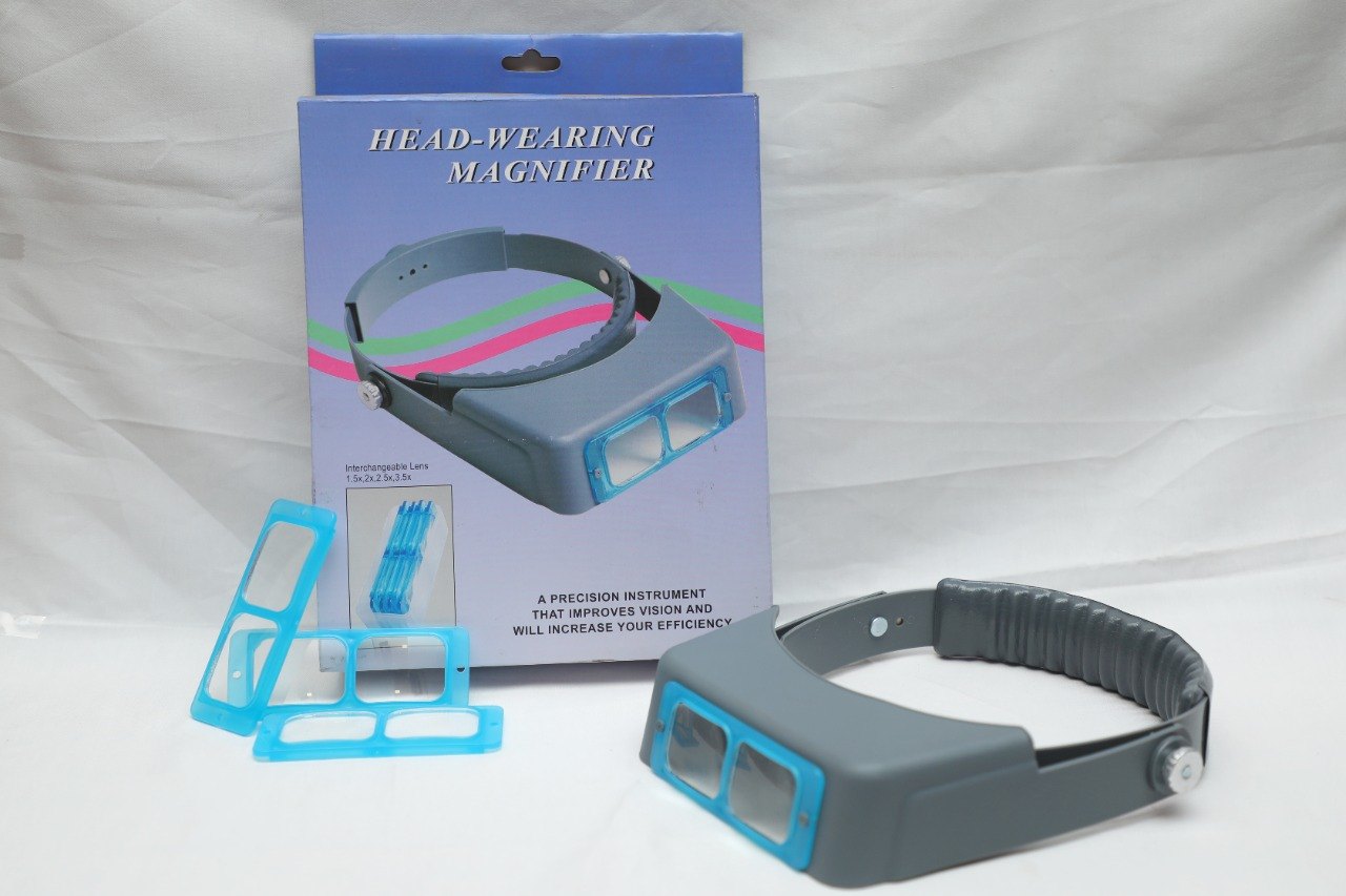 Magnifying Headset with Adjustable Magnification 1.5X to 13.0X and