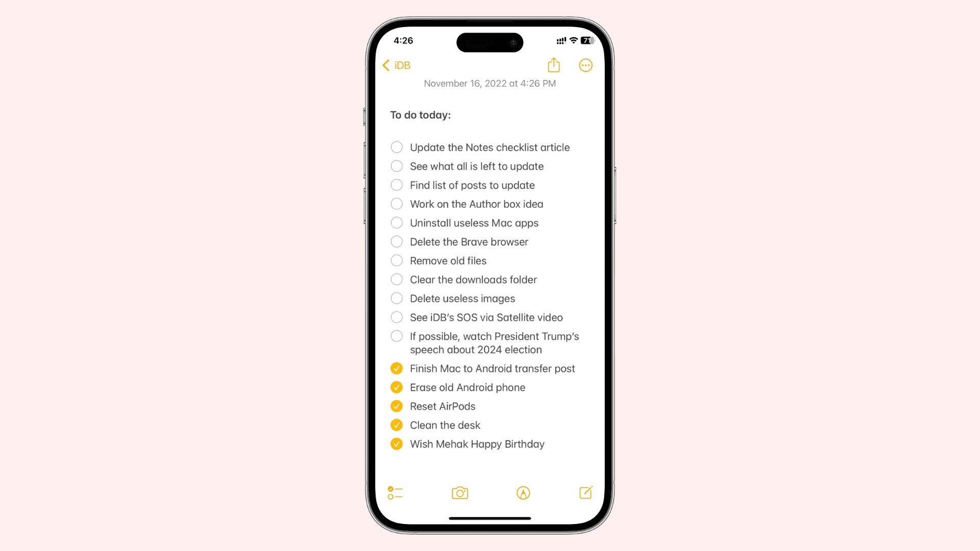 how-to-auto-sort-completed-checklist-items-in-notes-app-on-iphone
