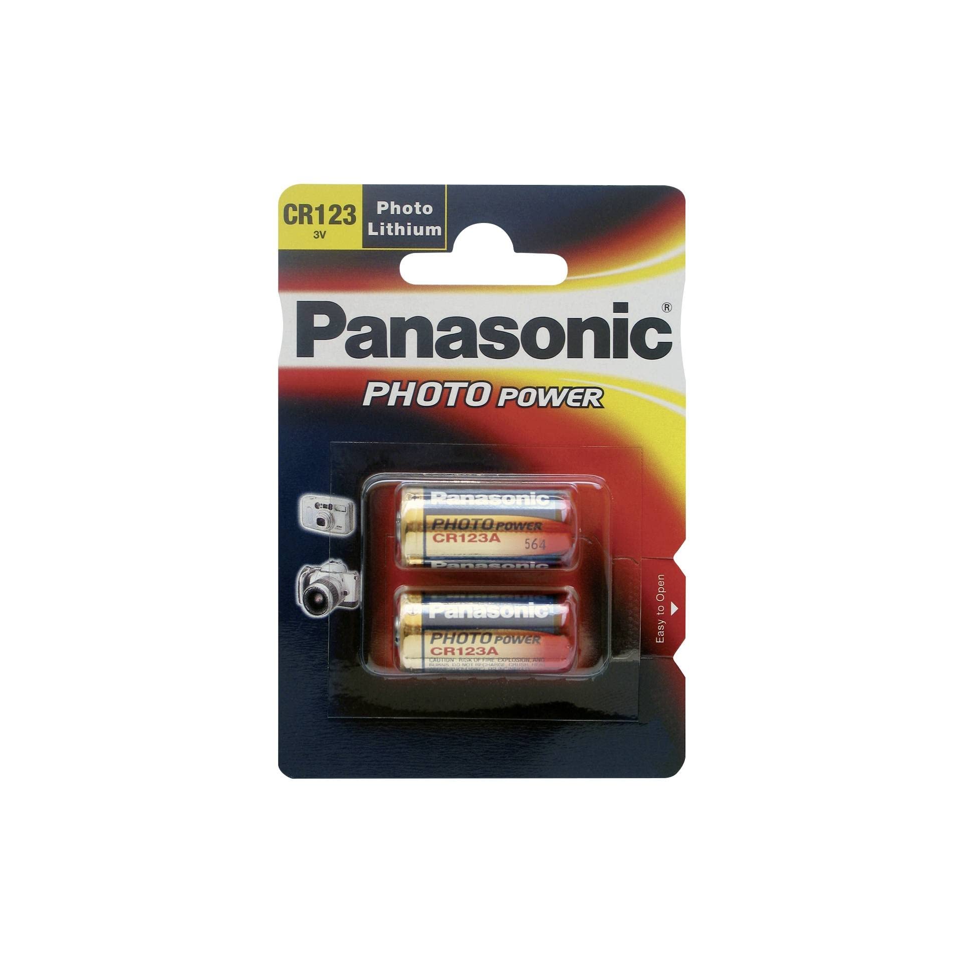 CR123A 3V Lithium Battery, 4 Pack 1600mAh CR123 CR17345 Battery with  10-Year Shelf Life UL Certification for Flashlight Alarm System etc