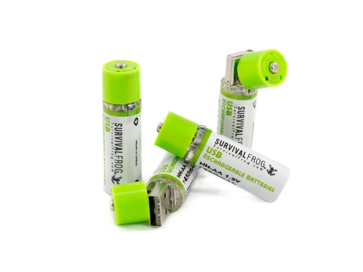 GreenEarth USB Rechargeable AA Batteries, 1450 mAh