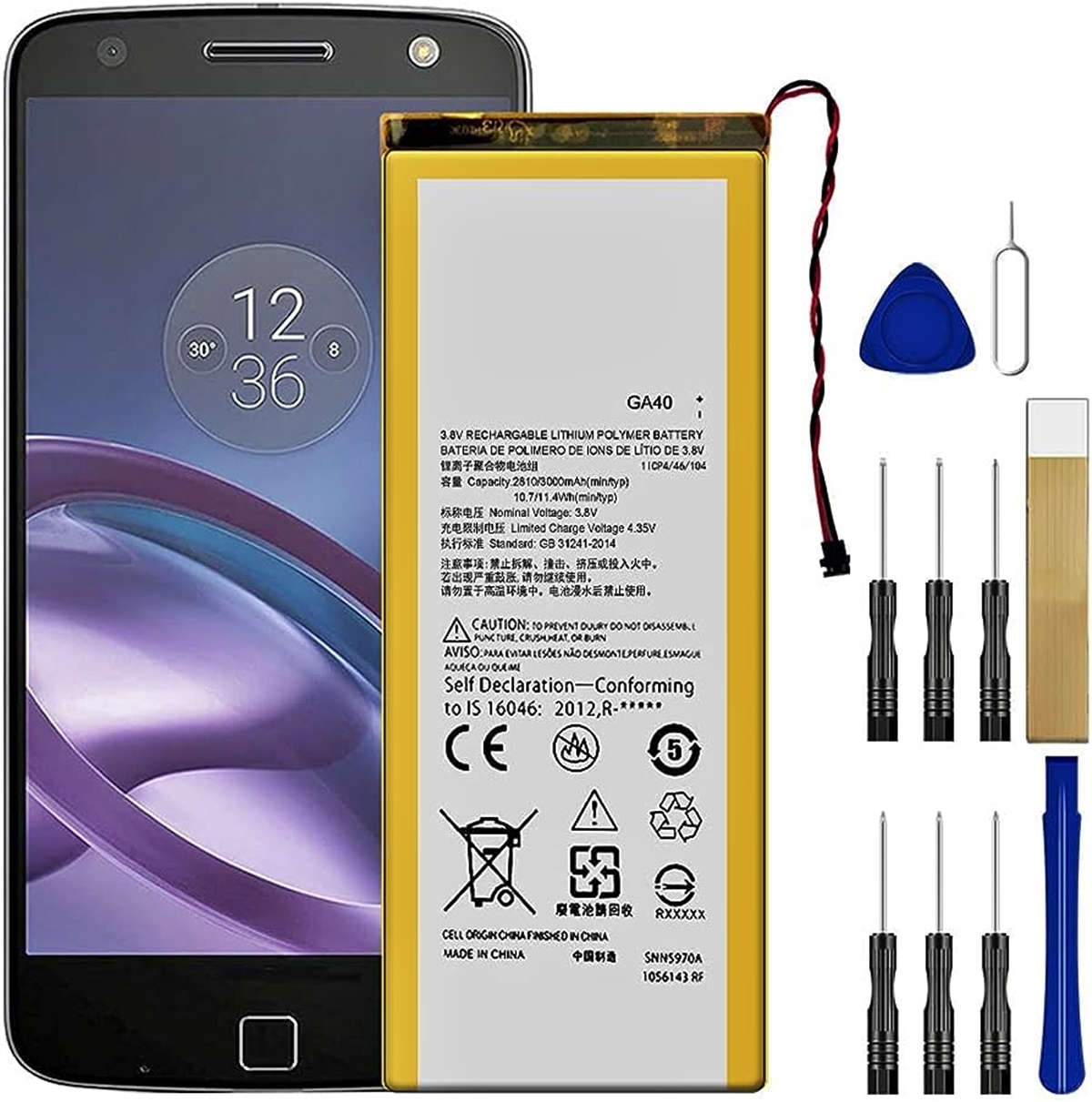  DDONG Battery GK40 Replacement for Motorola E4 XT1768, G4 Play  XT1607, G5 XT1601, E5 Play XT1921-1 XT1921-3 XT1921-5 XT1921-6 XT1921-7, E5  Go XT1921-8, E5 Cruise XT1921-2 Battery Replacement : Cell Phones
