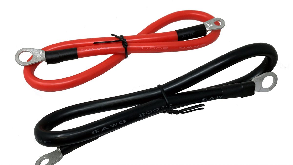 6 Foot 2/0 AWG Battery Cable Set by Spartan Power (6 FT 3/8 Ring Terminals)